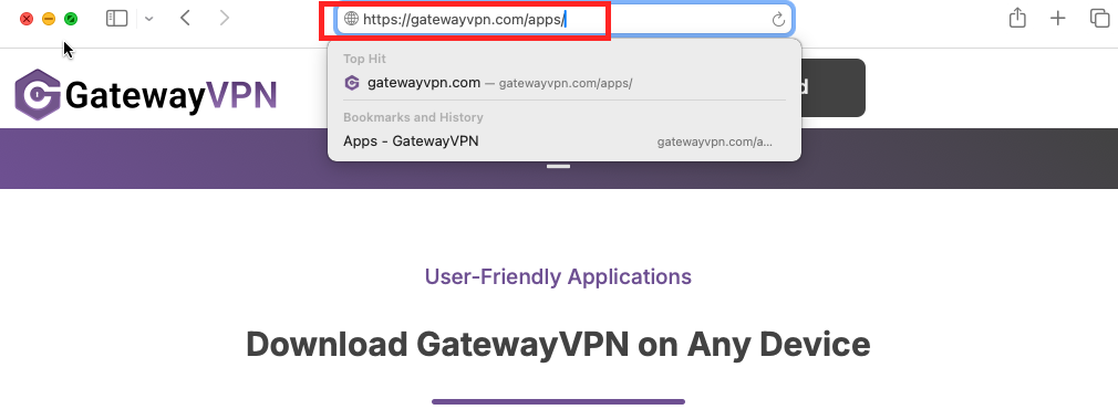 How To Set Up GatewayVPN on Mac OS: Step !