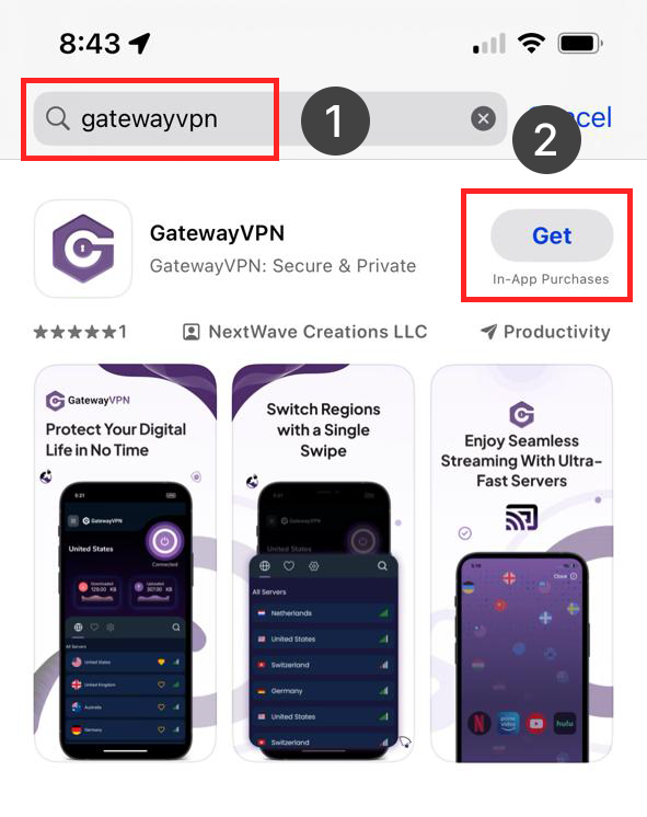 How To Set Up GatewayVPN on iOS: Step 1