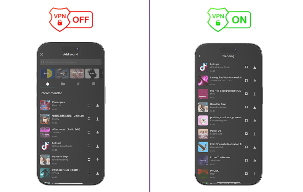 Access Trending effects and sounds on CapCut with GatewayVPN