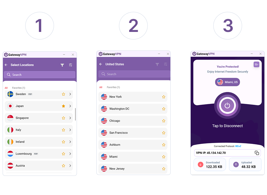 Step 2: Connect to Your Target Country