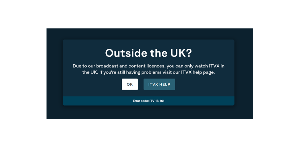 ITVX Streaming Error