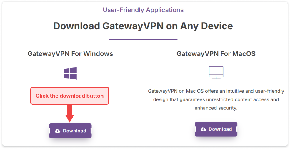 How To Set Up GatewayVPN on Windows: Step 1
